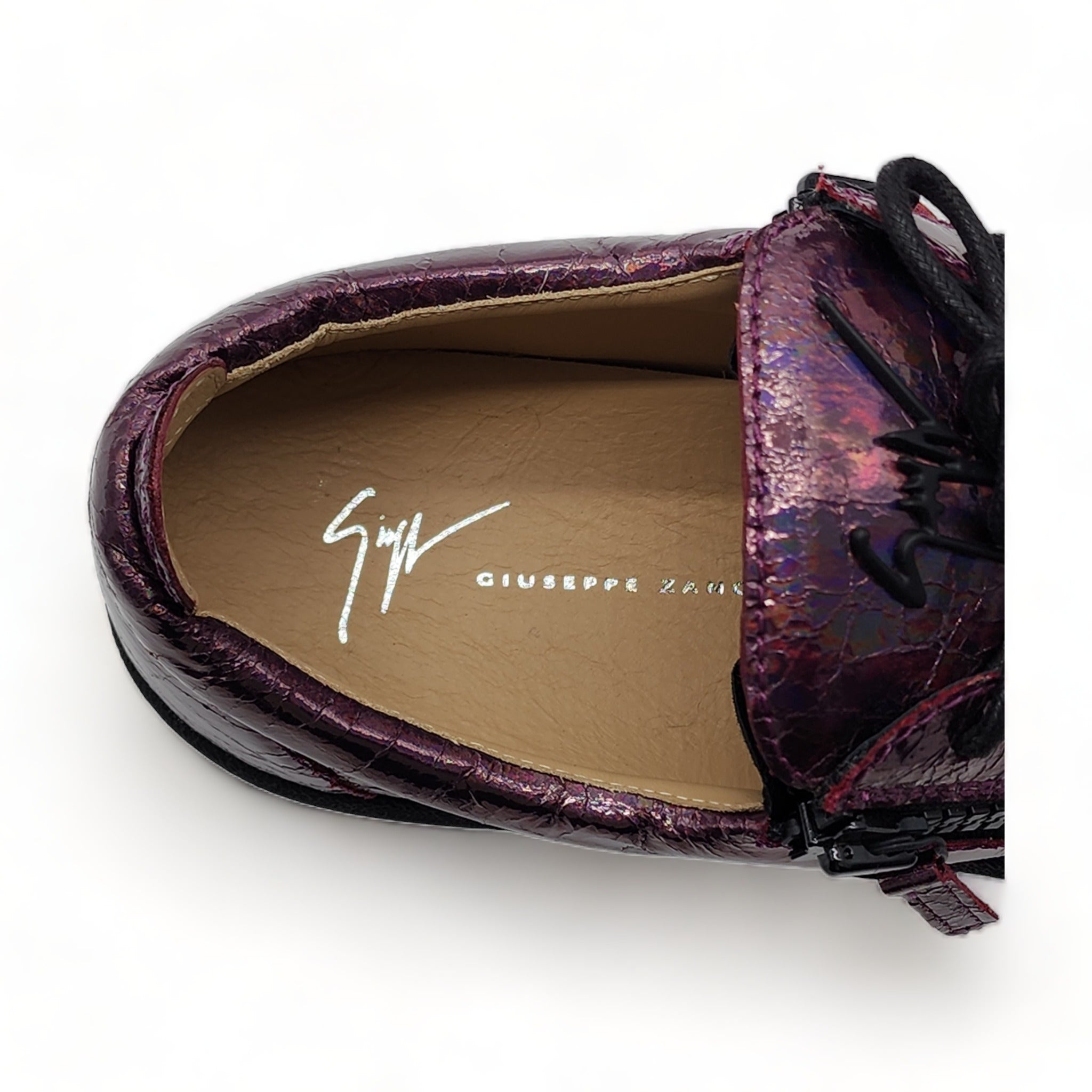 Giuseppe Zanotti Birel Metallic Leather Sneakers _ purple - 4