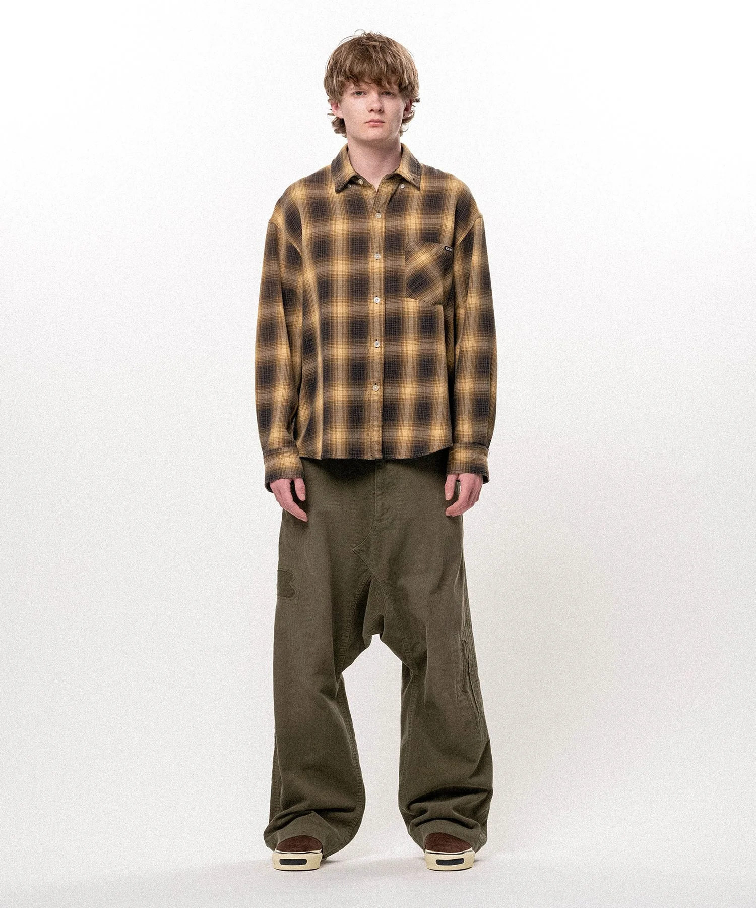 Repaired Corduroy Sarouel Pants - 1