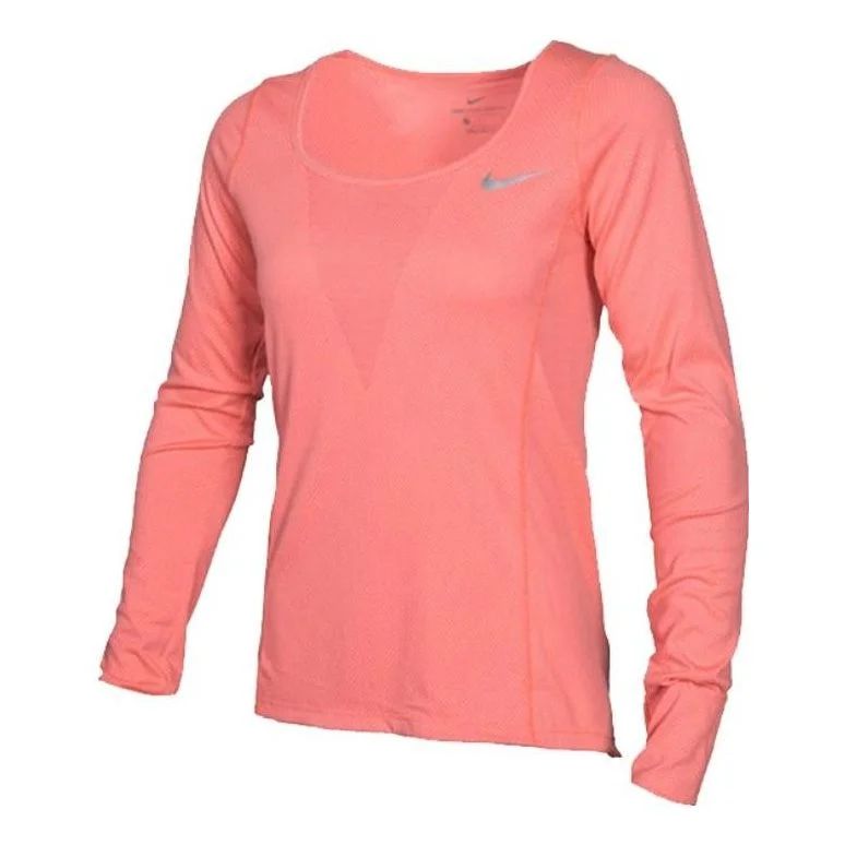 (WMNS) Nike Zonal Cooling Relay Long Sleeve Top 'Red Pink' 938435-808 - 1