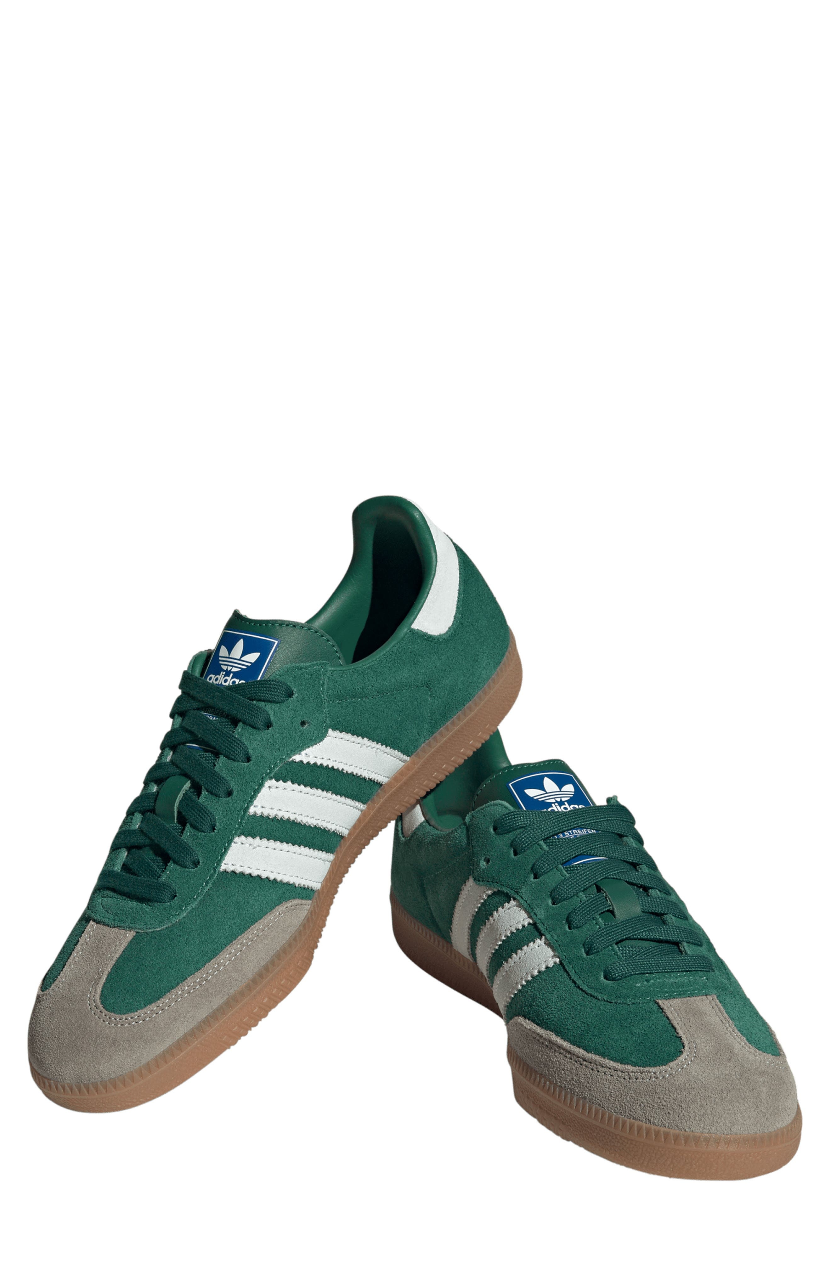 adidas Samba OG Sneaker in Green/White/Gum4 at Nordstrom - 3