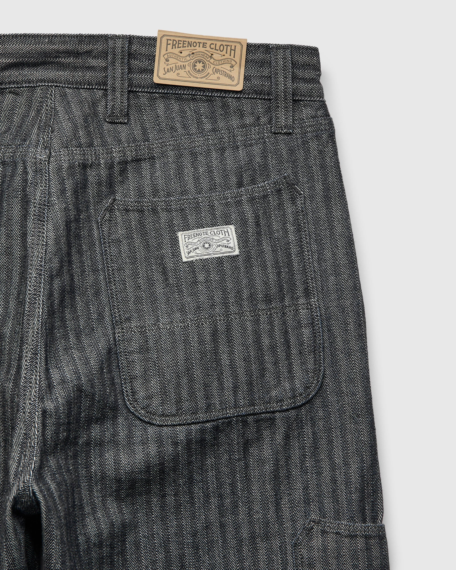 Ortega Pant in 13oz Grey Herringbone - 3
