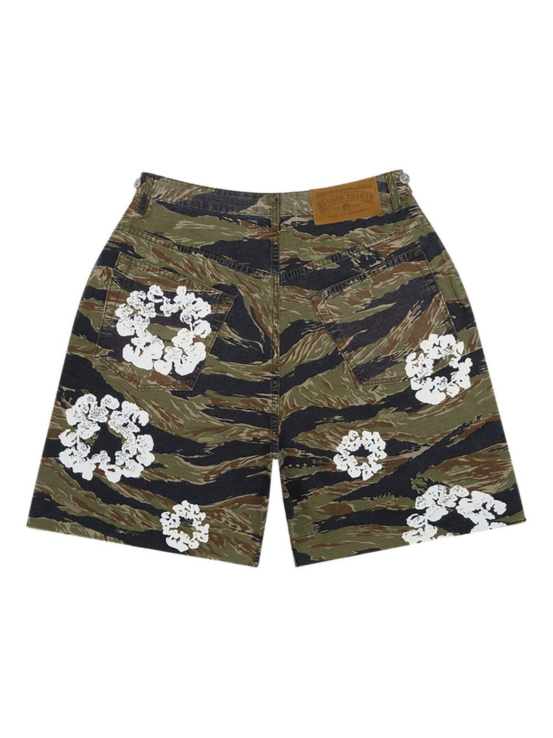 DENIM TEARS tiger-motif "Camo" shorts outlook