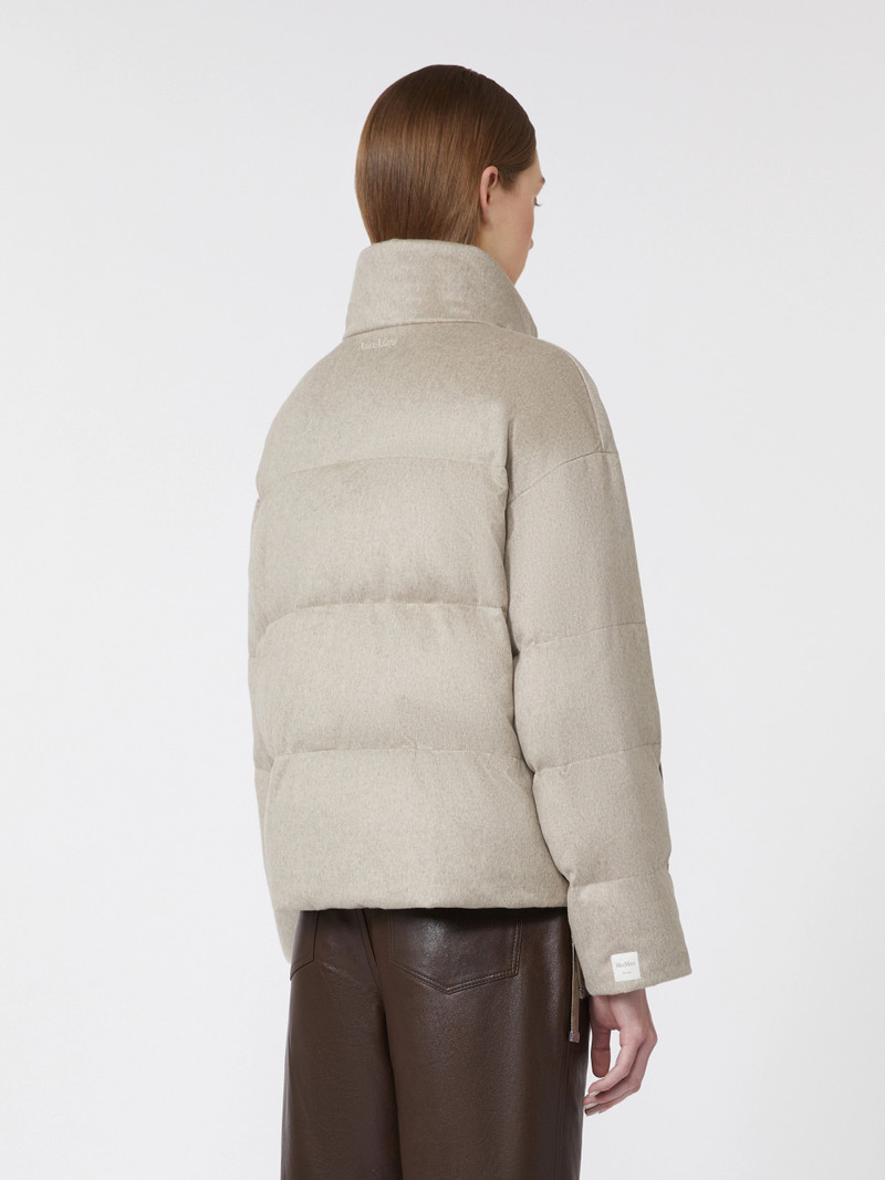 DESTINO Water-repellent canvas and camel down jacket - SAND 4