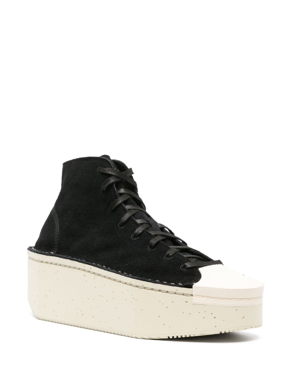lace-up platform sneakers - 2