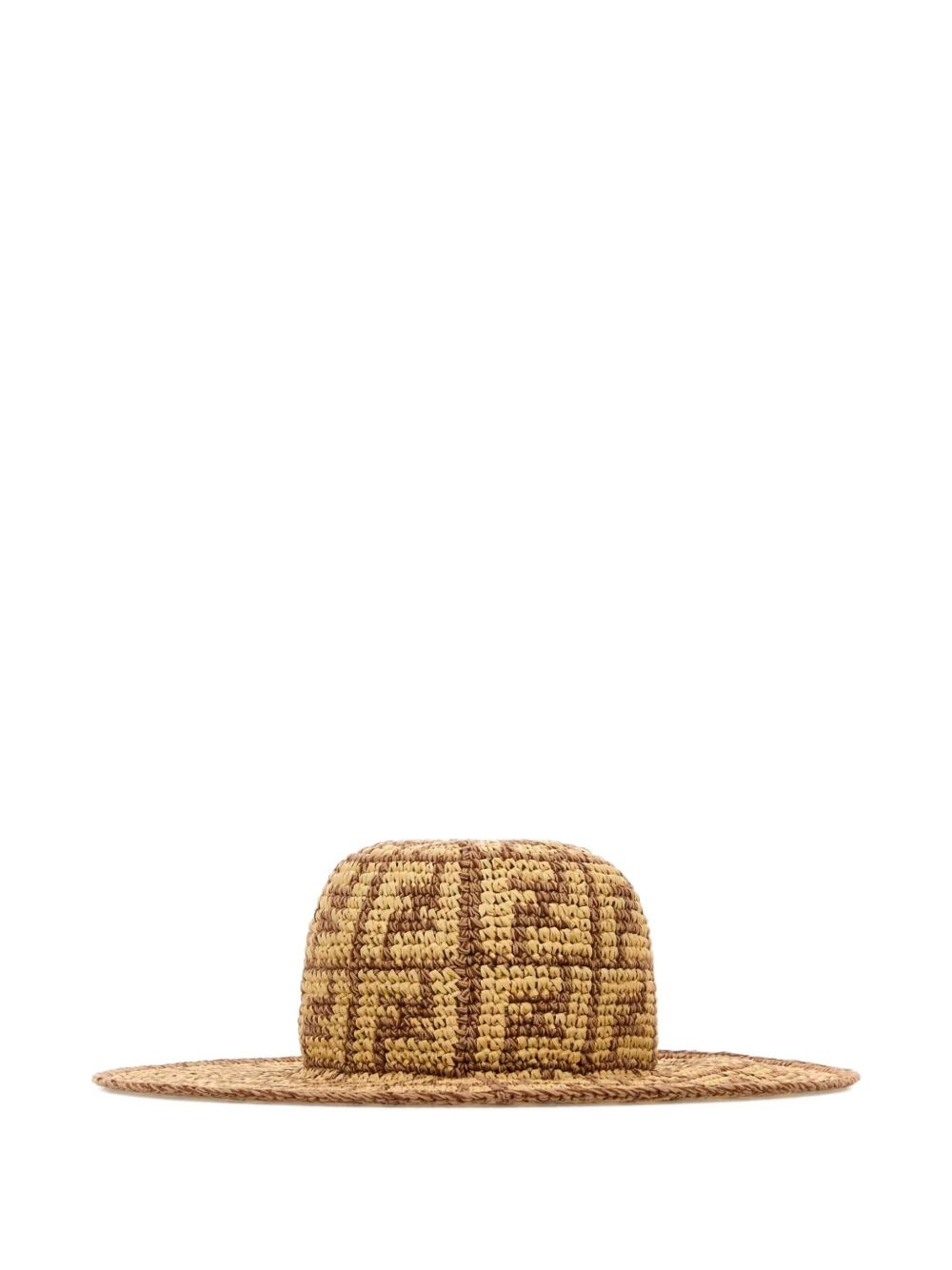 FF motif wide-brim hat - 3