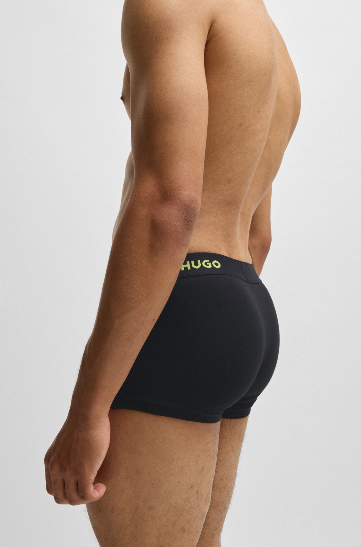 THREE-PACK OF STRETCH-COTTON TRUNKS WITH LOGO WAISTBANDS - 5