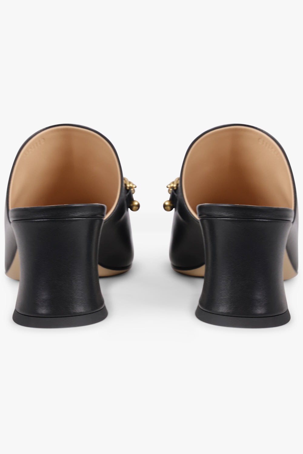 CHARM 55MM LOAFER MULE | BLACK/GOLD - 4