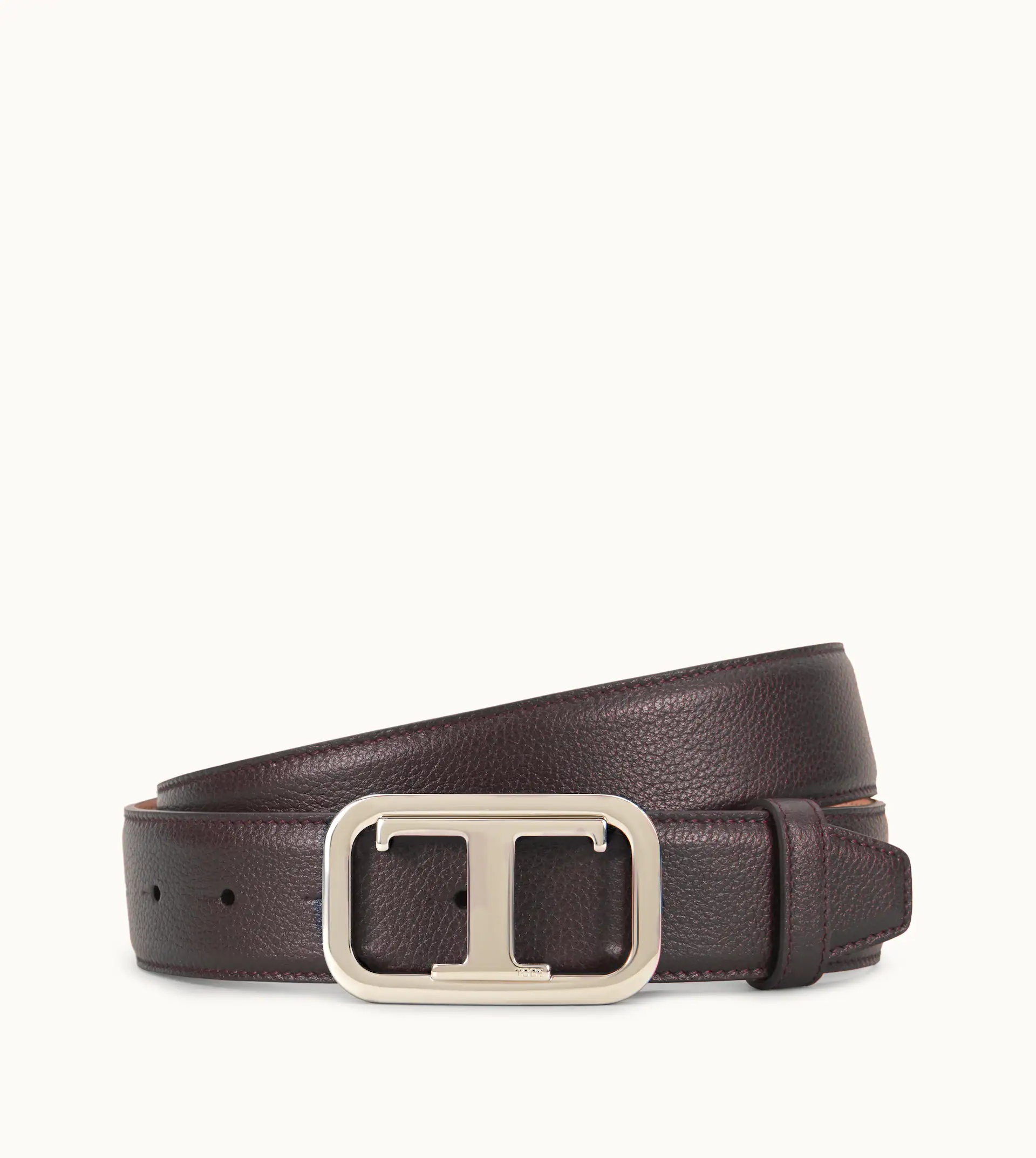 BELT IN LEATHER - BROWN - 1