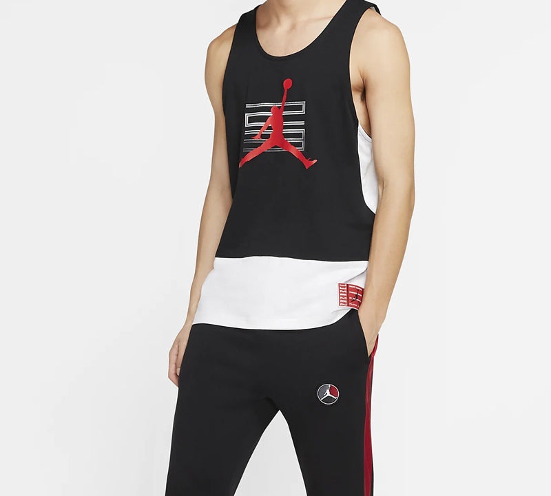 Men's Air Jordan Legacy AJ11 Printing Black Vest CW0846-010 - 4