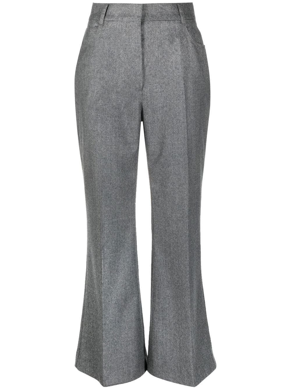 flared wool tailored trousers - 1
