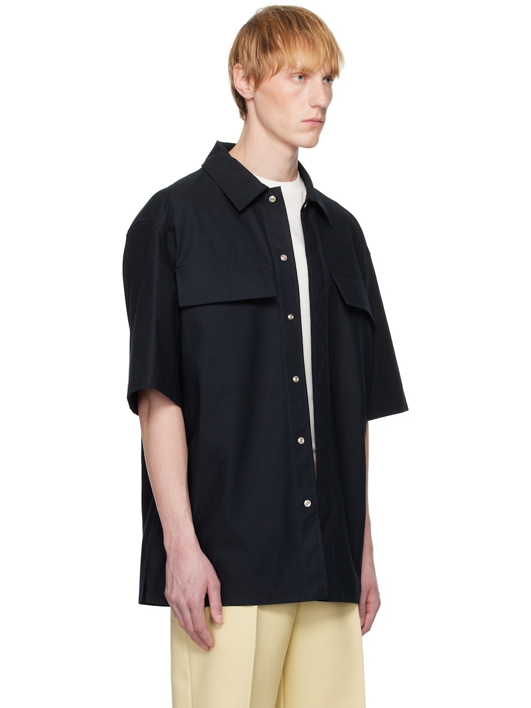 Navy Cotton Shirt - 2