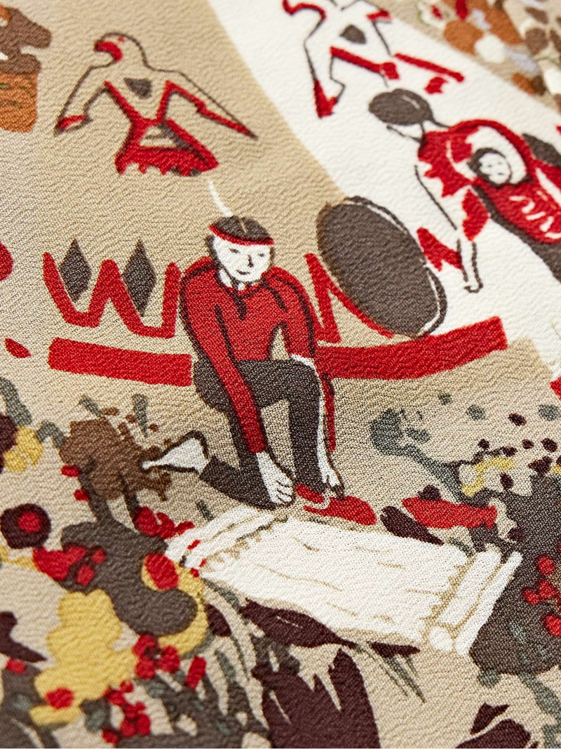 Aloha Convertible-Collar Printed Crepe Shirt 4