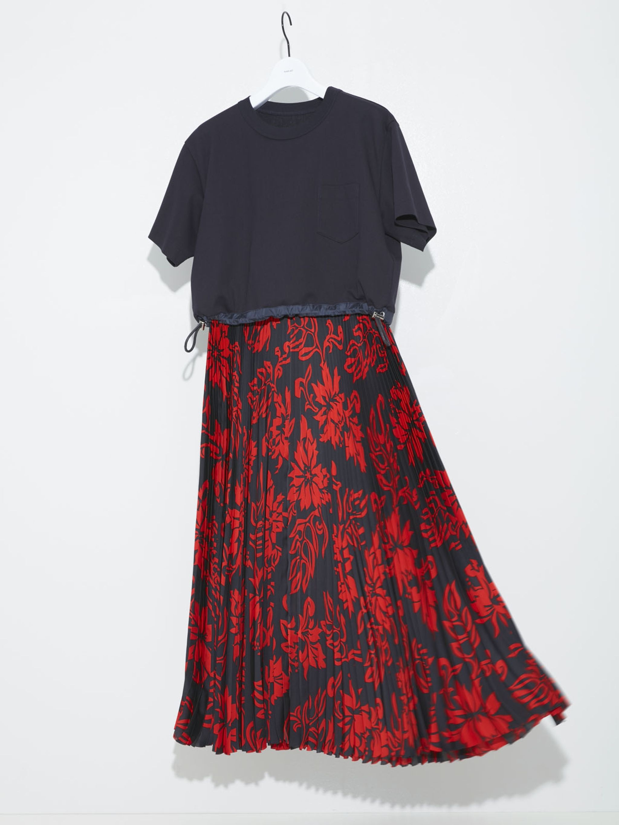Floral Print Cotton Jersey Dress - 1