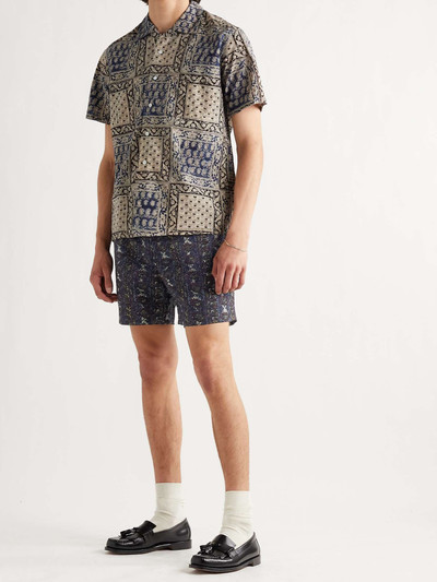 BEAMS PLUS Pleated Printed Twill Shorts outlook