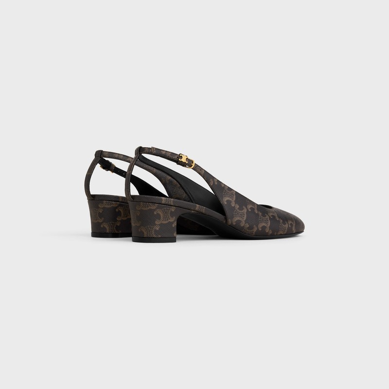 CELINE NEO CITY SLINGBACK IN TRIOMPHE COATED FABRIC outlook