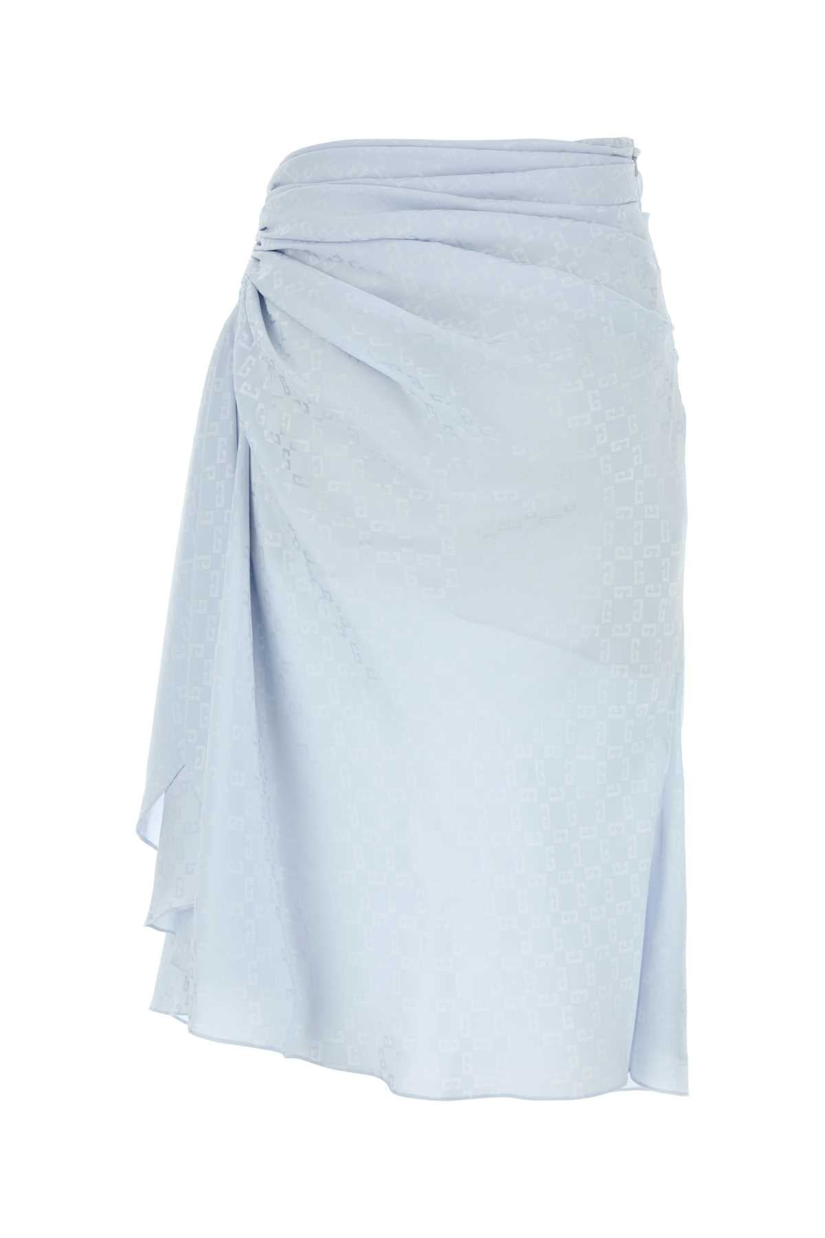 Givenchy Women Pastel Light Blue Silk Skirt - 2
