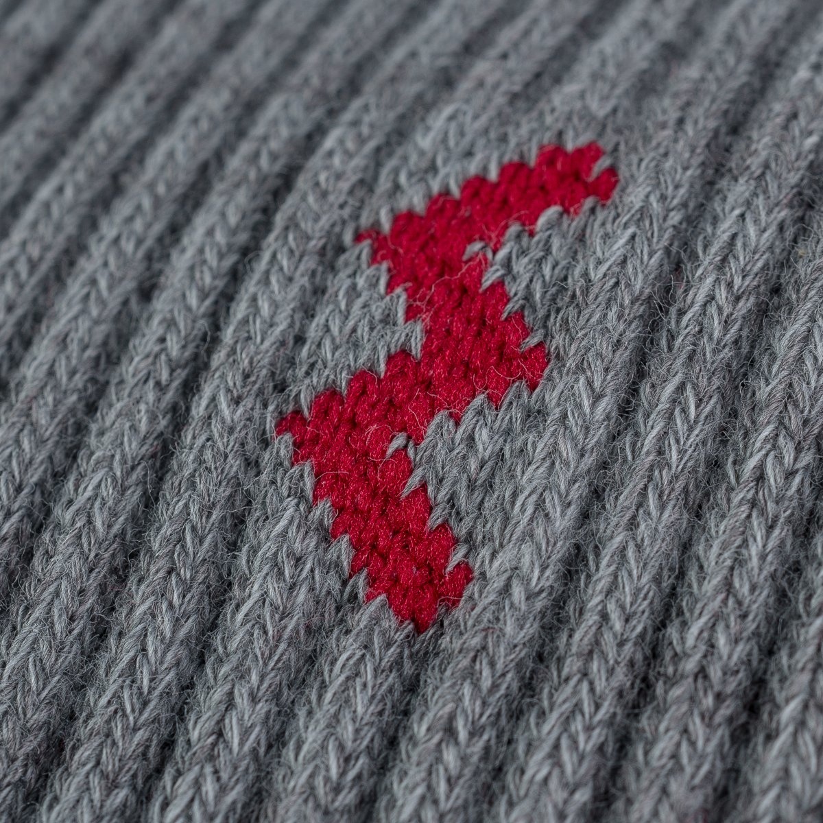 IHG-030L-GRYRED Iron Heart Women's Work Boot Socks - Grey/Red - 3