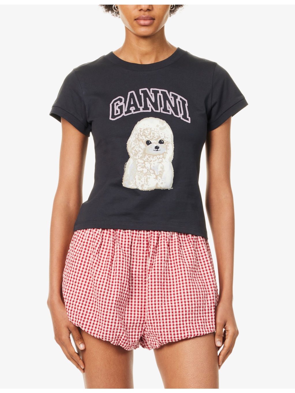 Poodle-Print Round-Neck Cotton-Jersey T-Shirt - 3