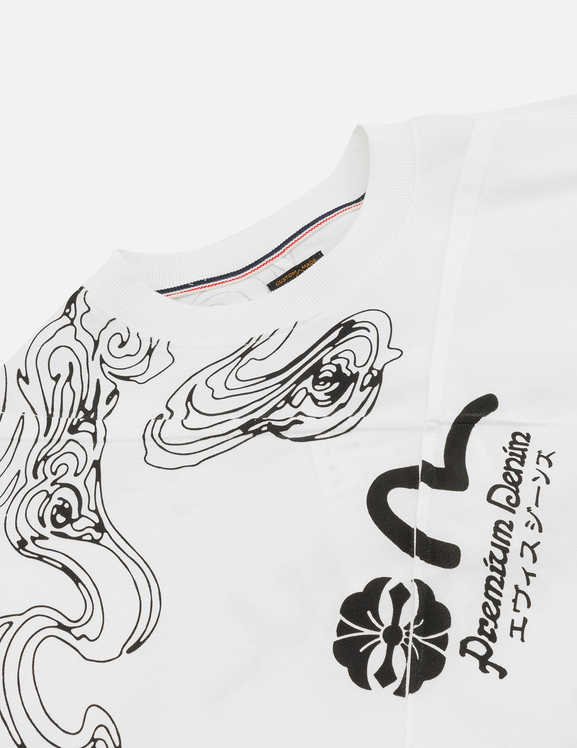 Auspicious Cloud and Logo Print Loose Fit T-Shirt - 6