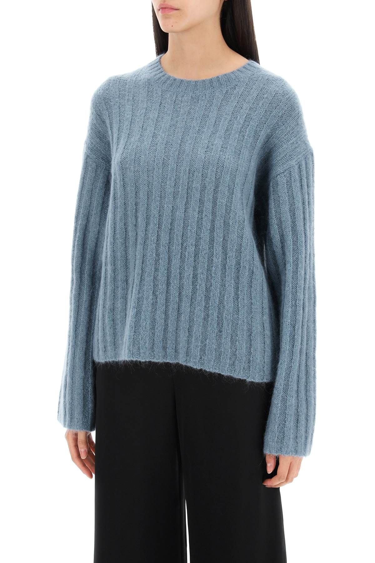 RIBBED KNIT PULLOVER SWEATER - 5