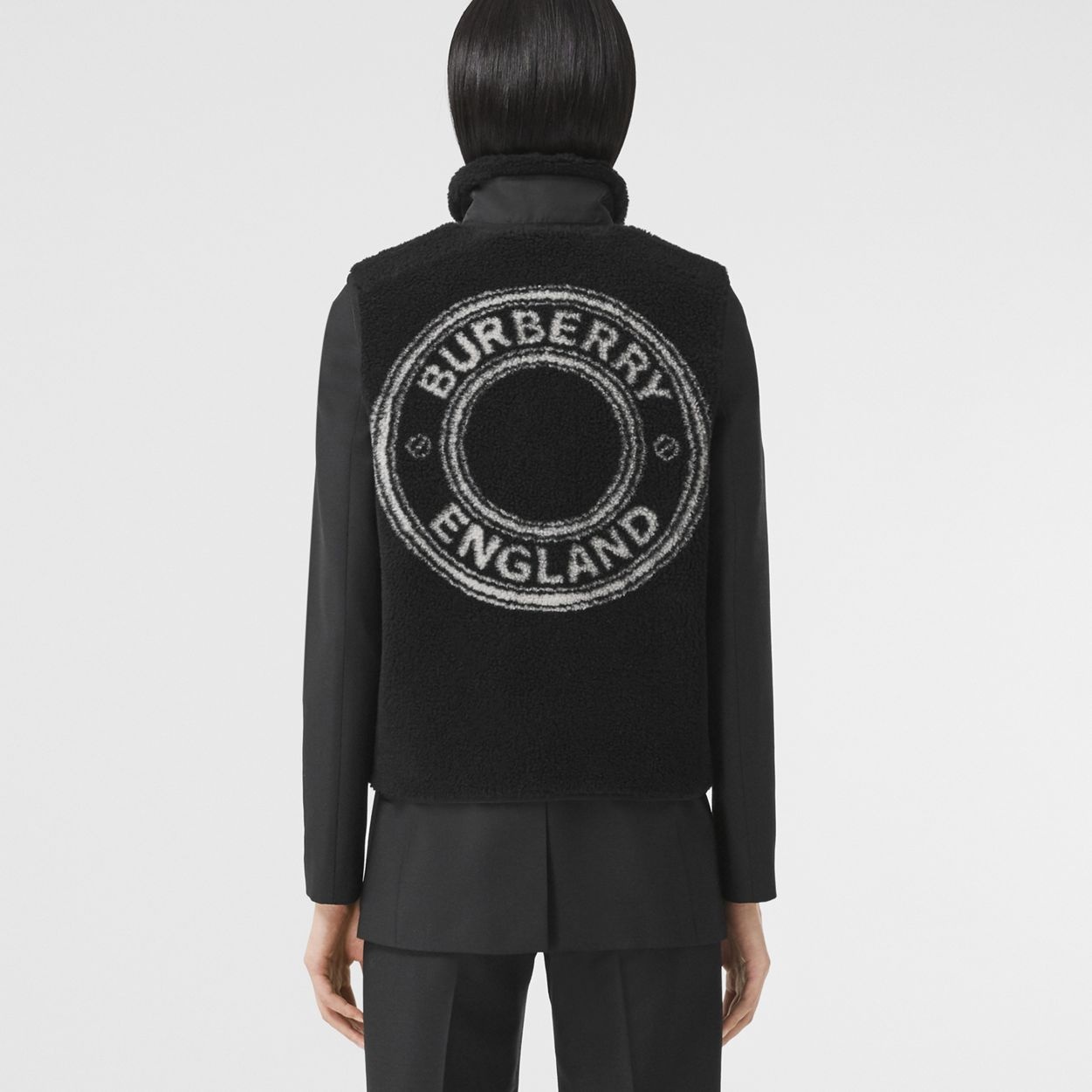 Logo Graphic Fleece Jacquard Gilet - 4