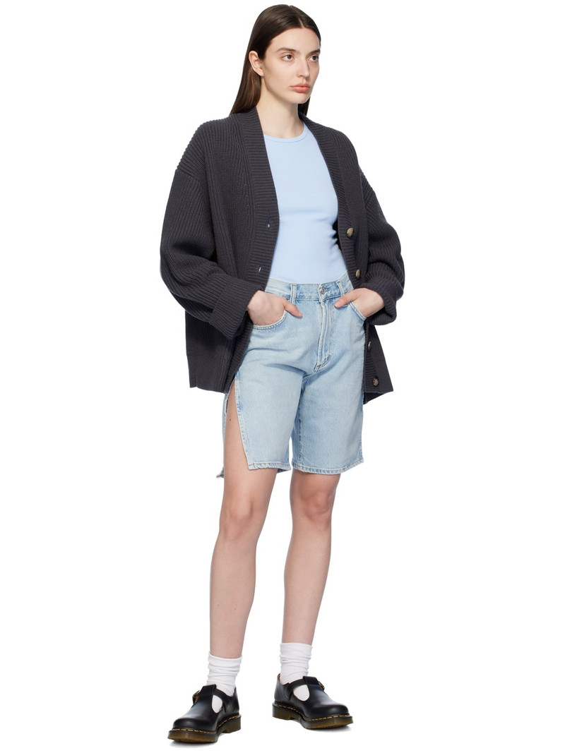 AGOLDE Blue Vida Denim Shorts outlook