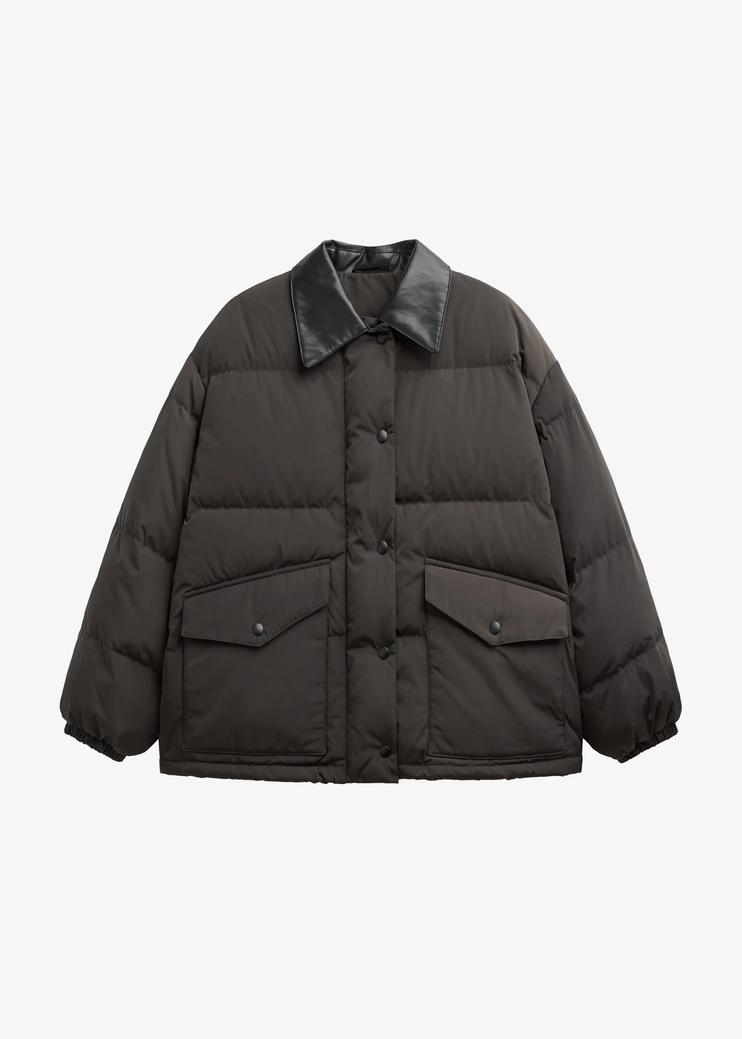 Zinal Puffer Jacket - Dark Brown - 1