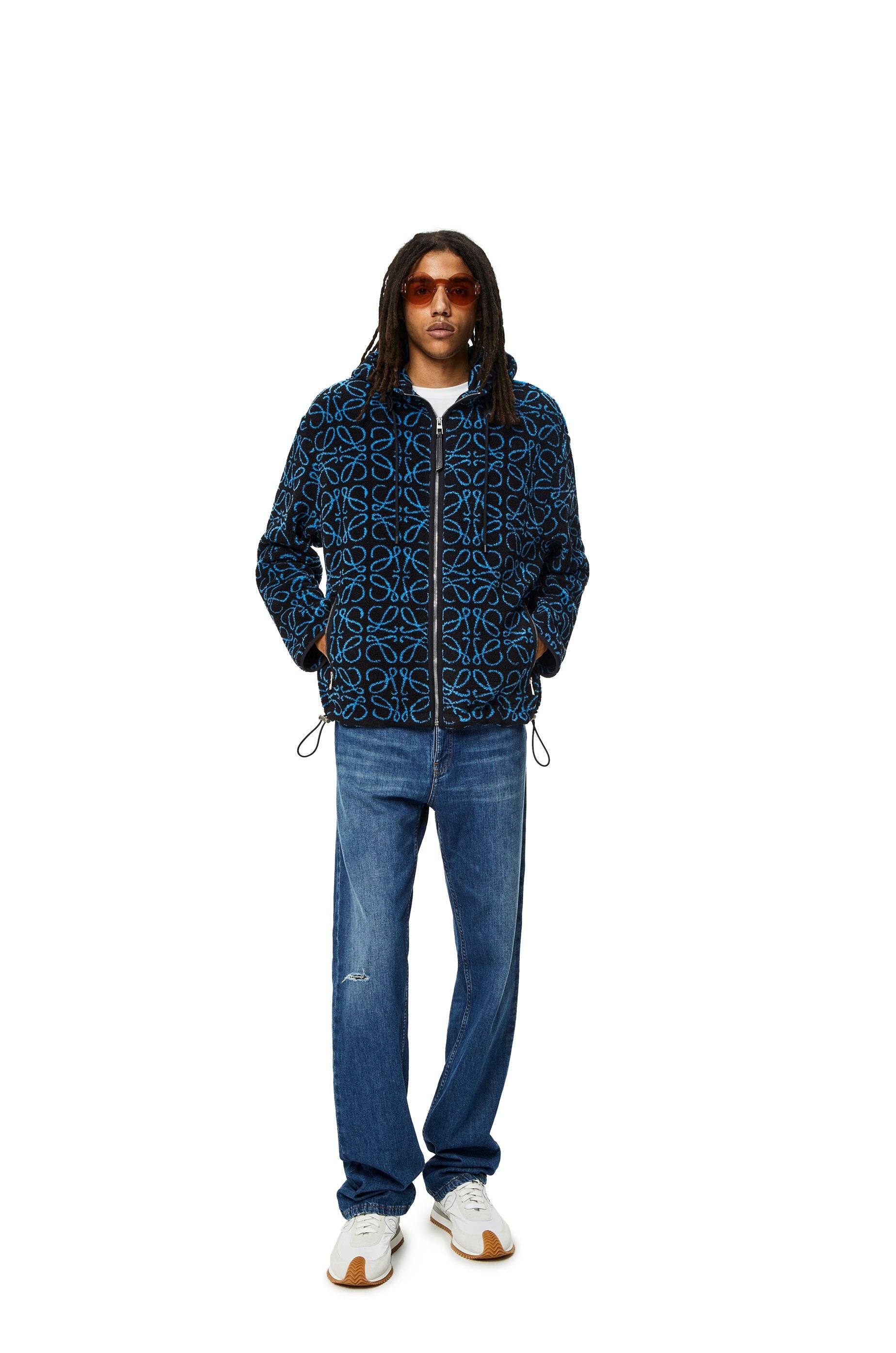 Anagram jacquard fleece jacket - 2