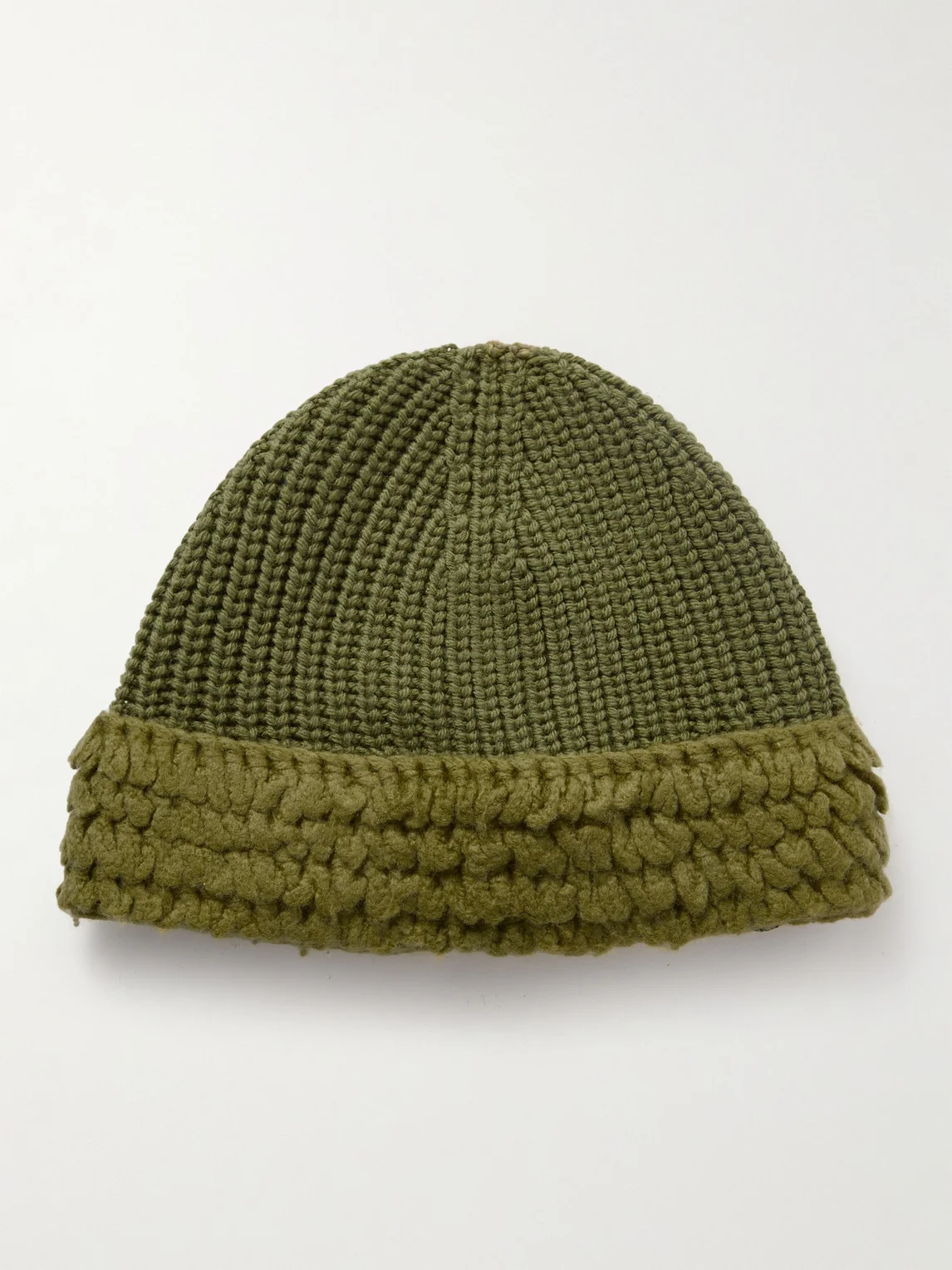 Salehe Bembury Fringed Ribbed Wool Beanie - 1