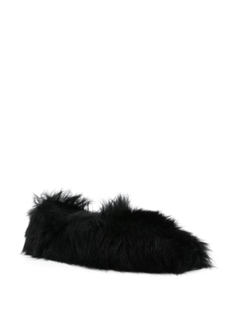 Jil Sander faux-fur ballerina shoes outlook