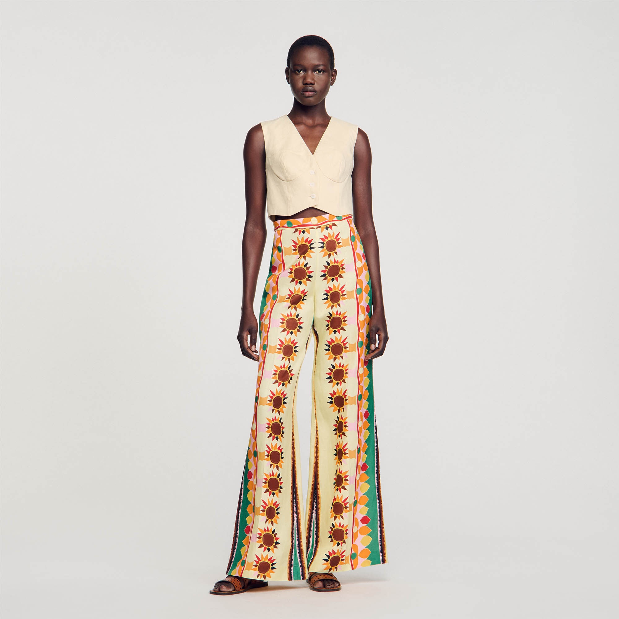PRINTED FLARED TROUSERS - 3