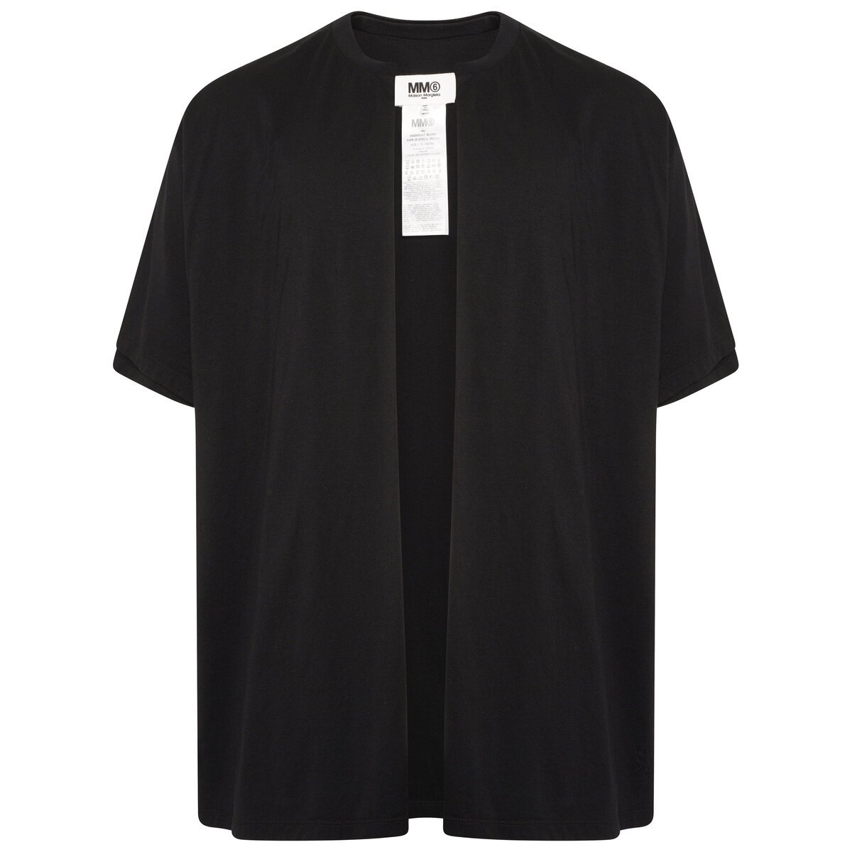 Layered Sliced T-Shirt in Black - 1