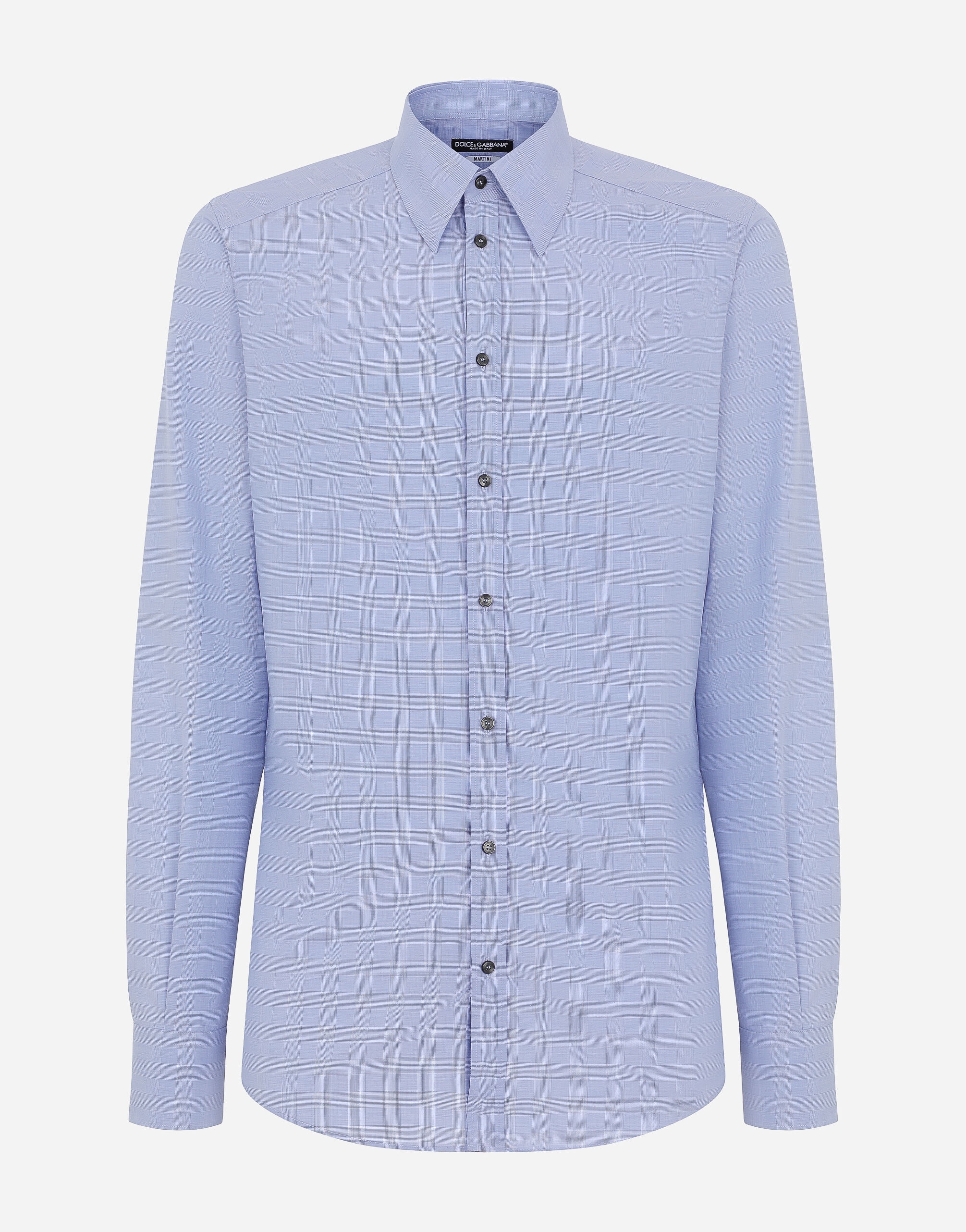 Glen plaid cotton Martini-fit shirt - 1
