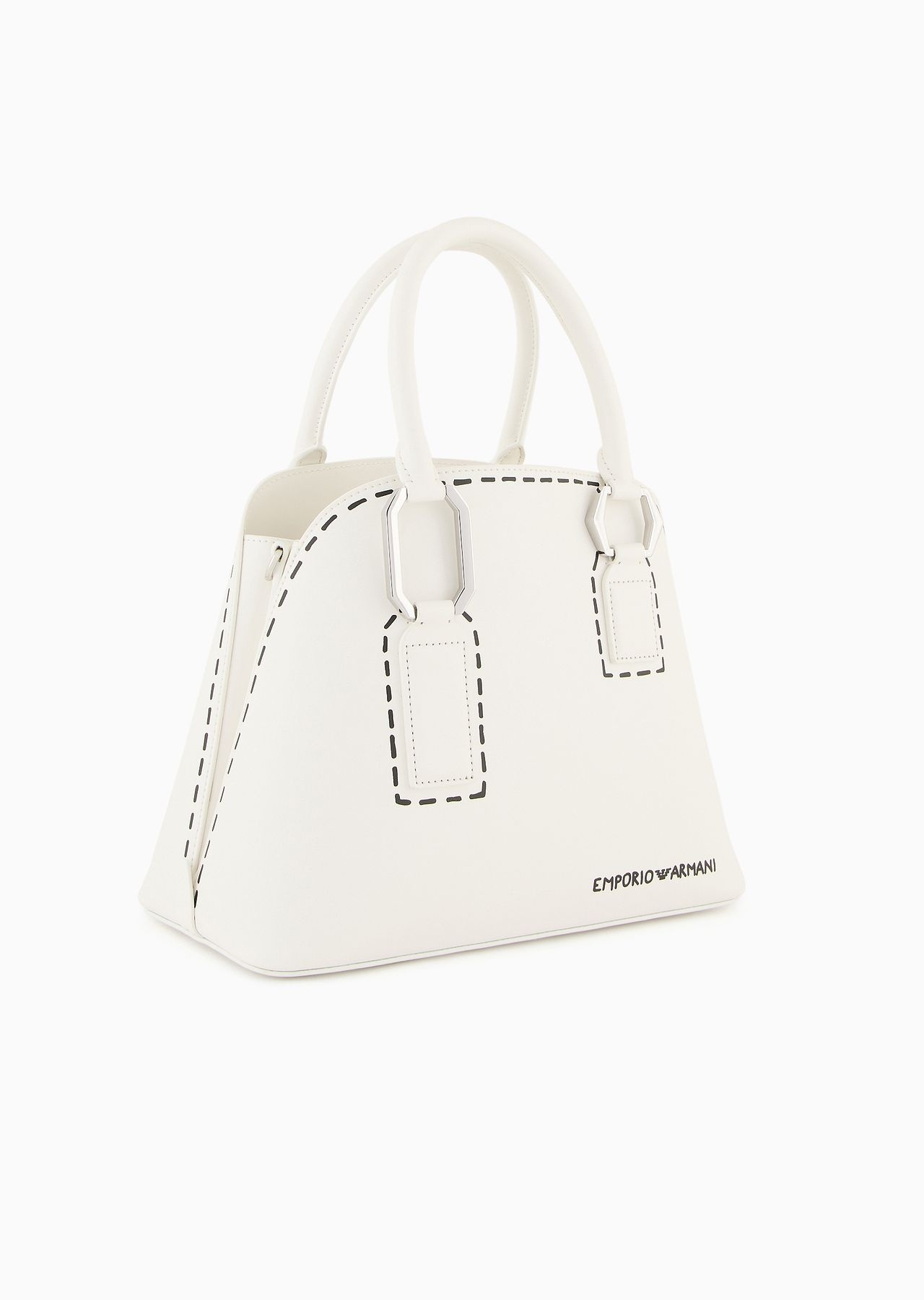 Trompe-l'œil print trapezoid handbag - 3