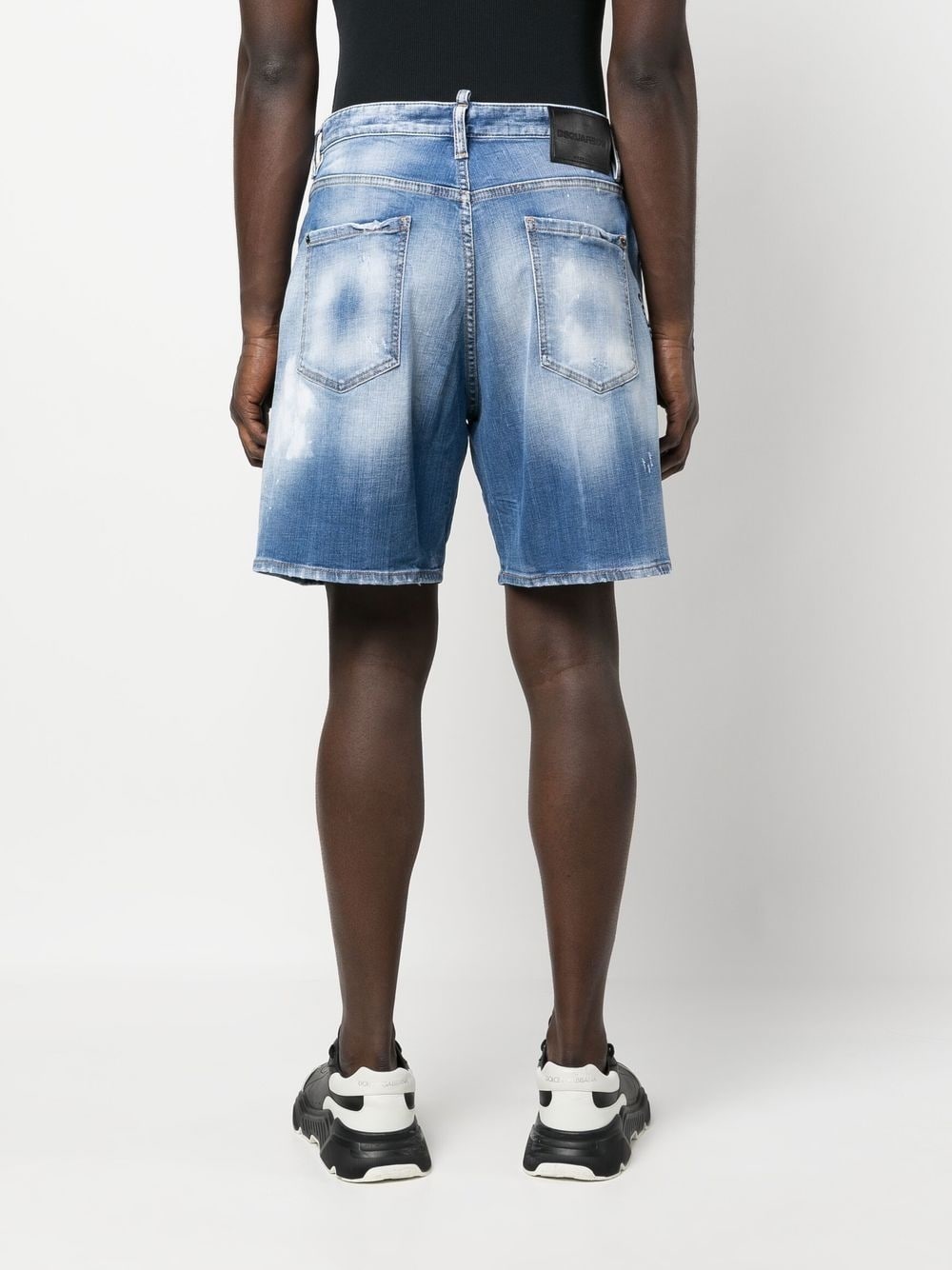 distressed wide-leg shorts - 4