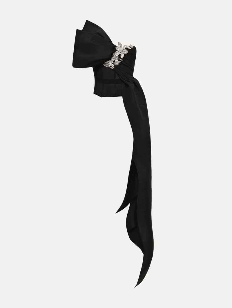 CRYSTAL EMBROIDERED BOW-DETAILED BLOUSE 1
