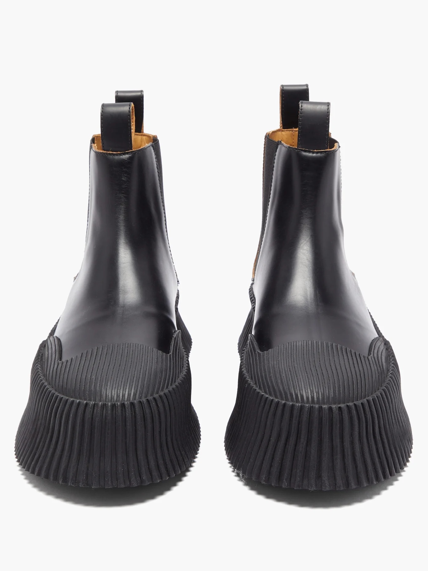 Ribbed-sole leather Chelsea boots - 4