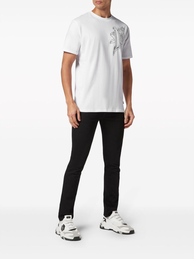 PHILIPP PLEIN skull-print cotton T-shirt outlook