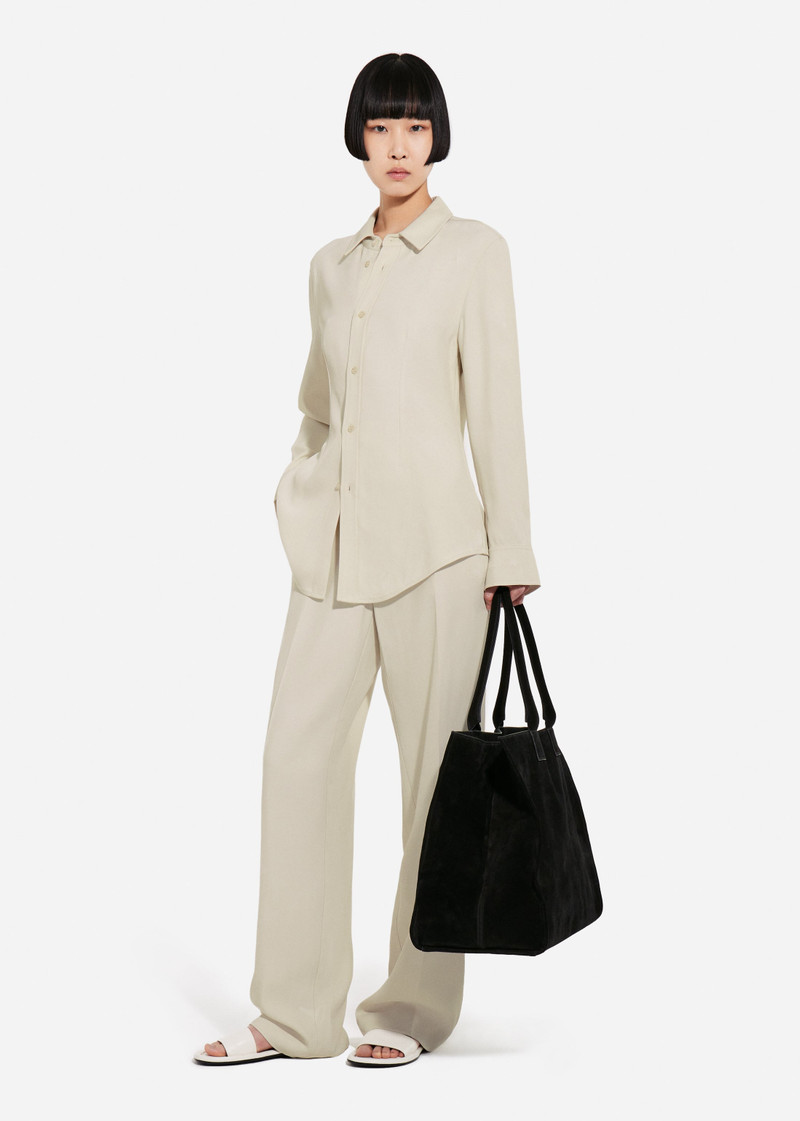 Fitted Collared Shirt in Viscose Twill 3