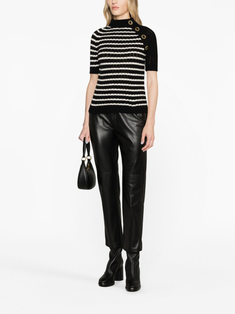 Balmain striped cashmere-blend top outlook