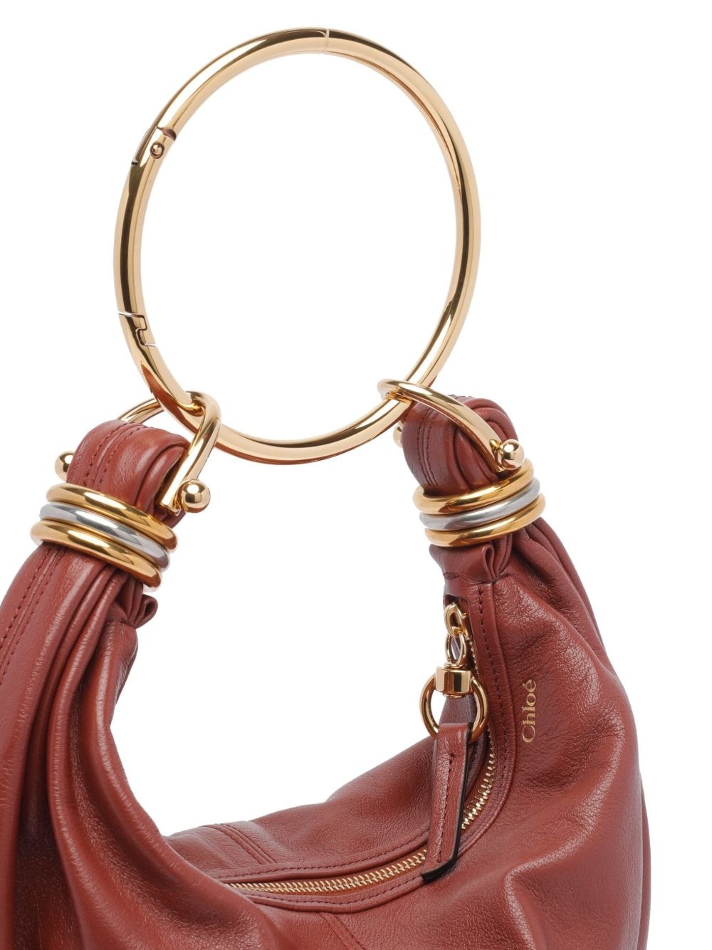 small bracelet calfskin tote bag - 4
