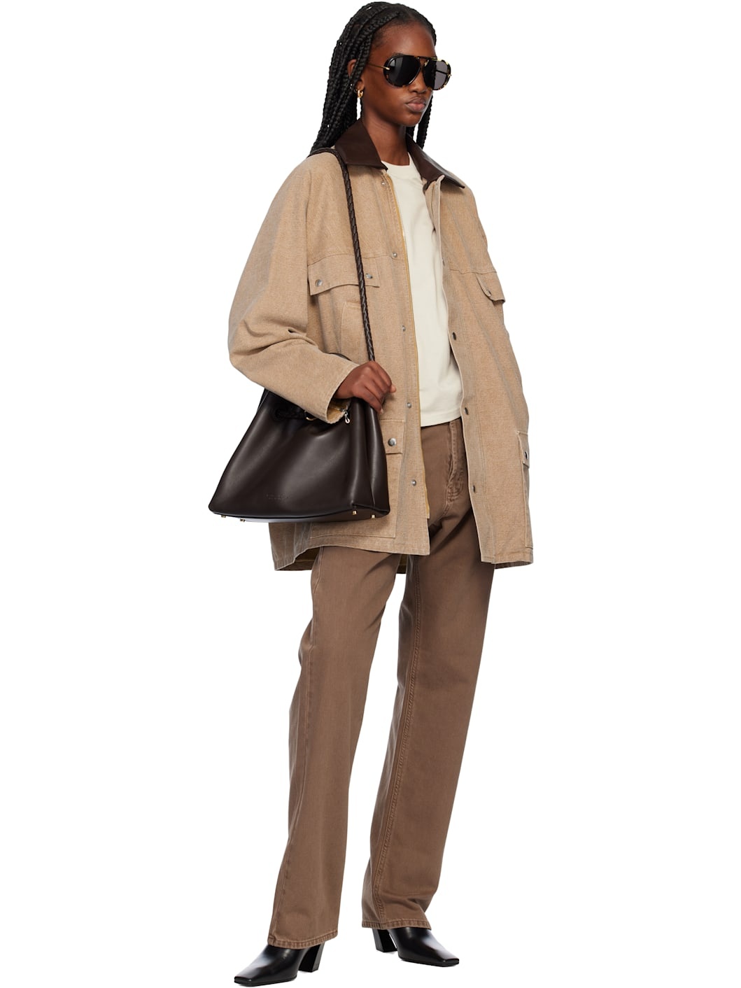 Brown Medium Andiamo Bag - 4