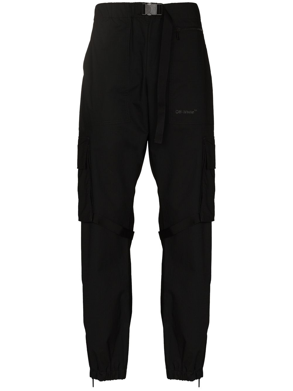 Diag-stripe ripstop cargo trousers - 1