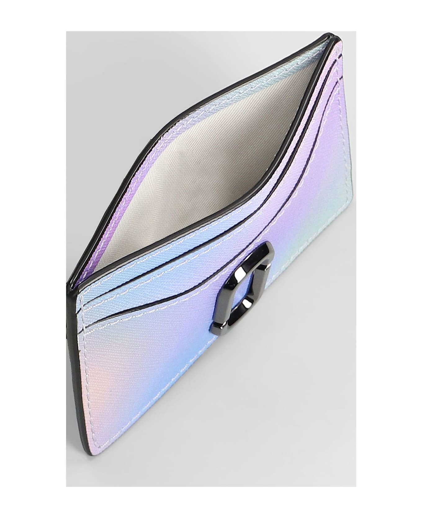 The Card Case Wallet In Multicolor Leather - 4