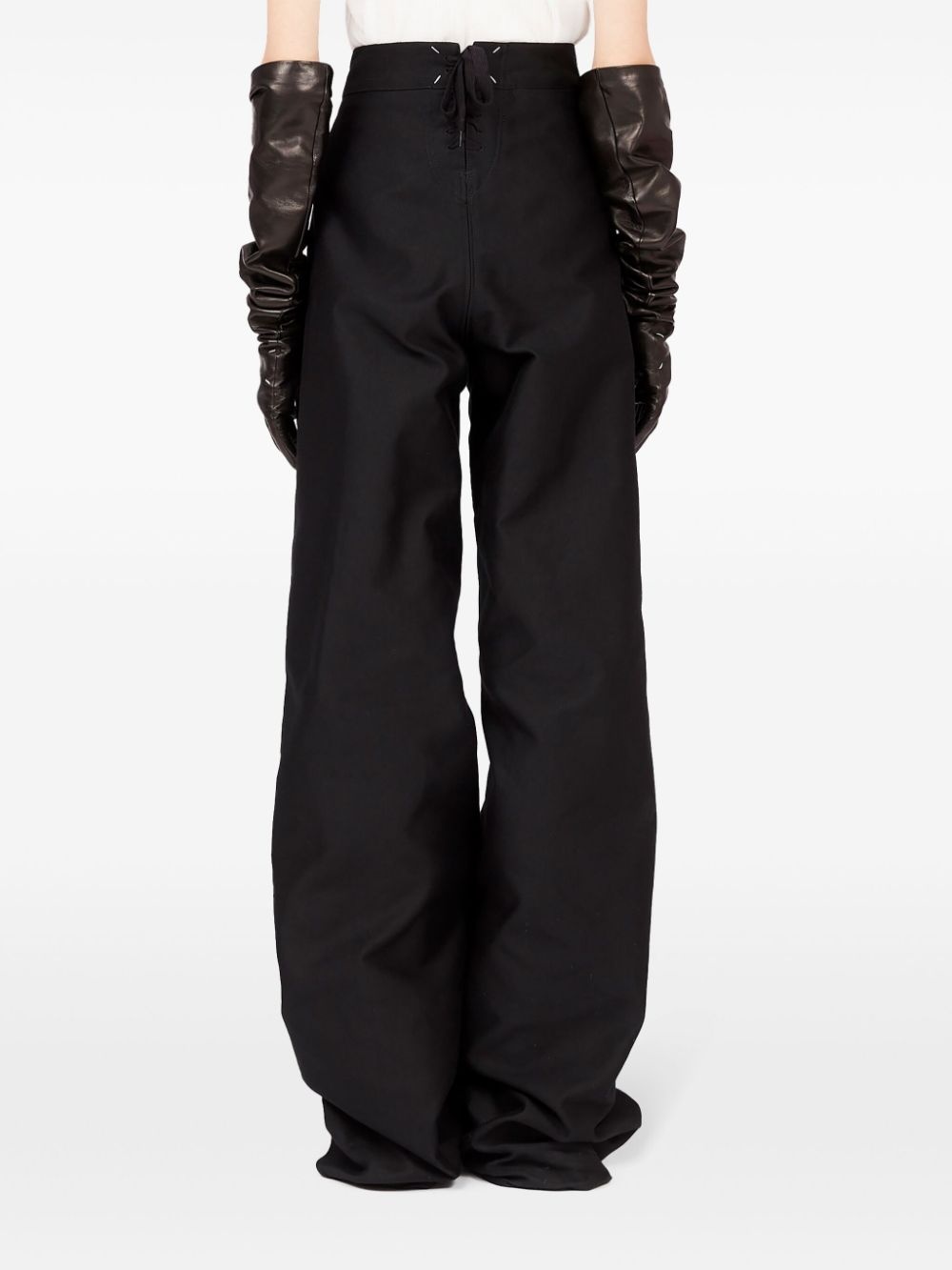 wide-leg satin trousers - 5
