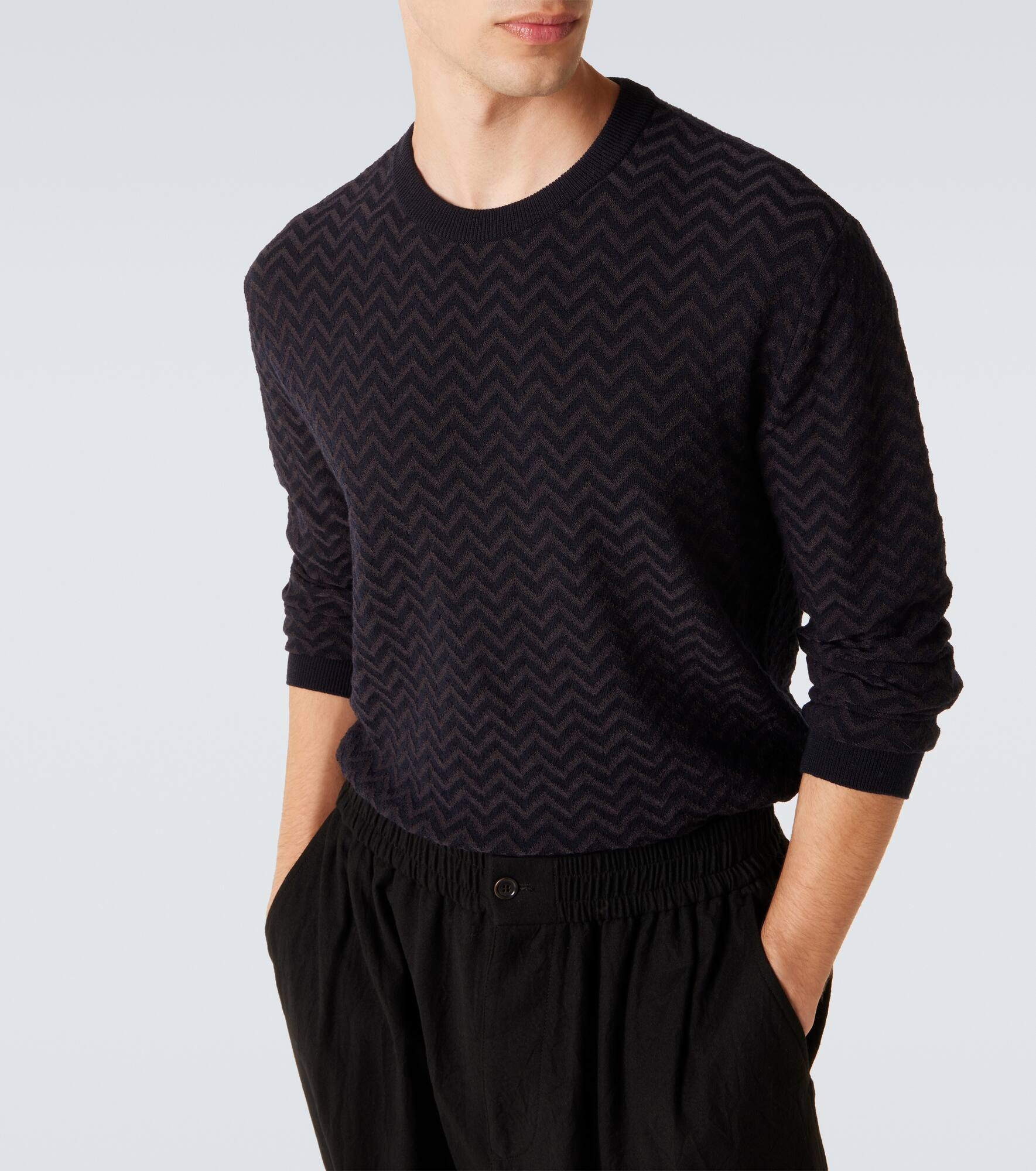 Striped wool-blend sweater - 5