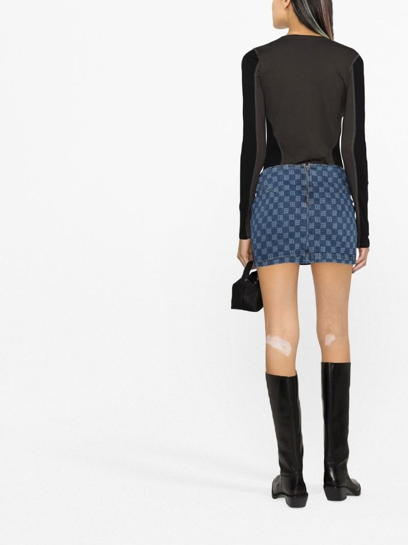 monogram-pattern miniskirt - 3