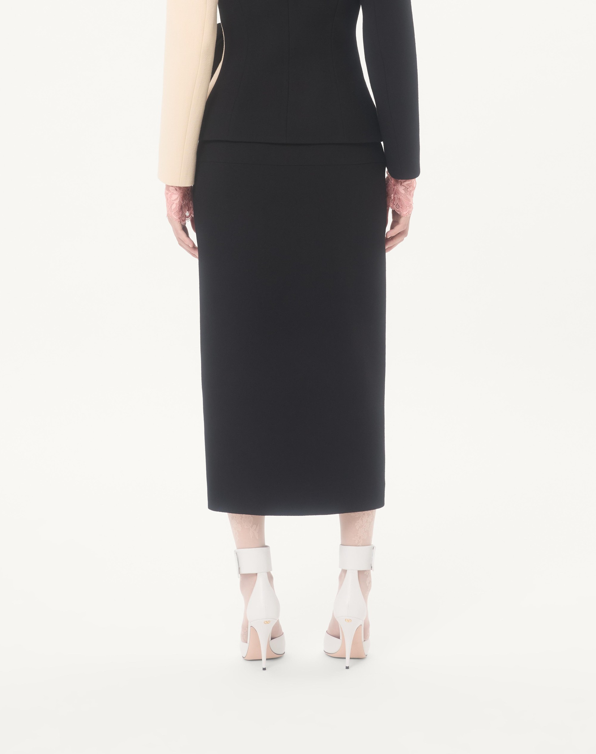WOOL CREPE MIDI SKIRT - 5