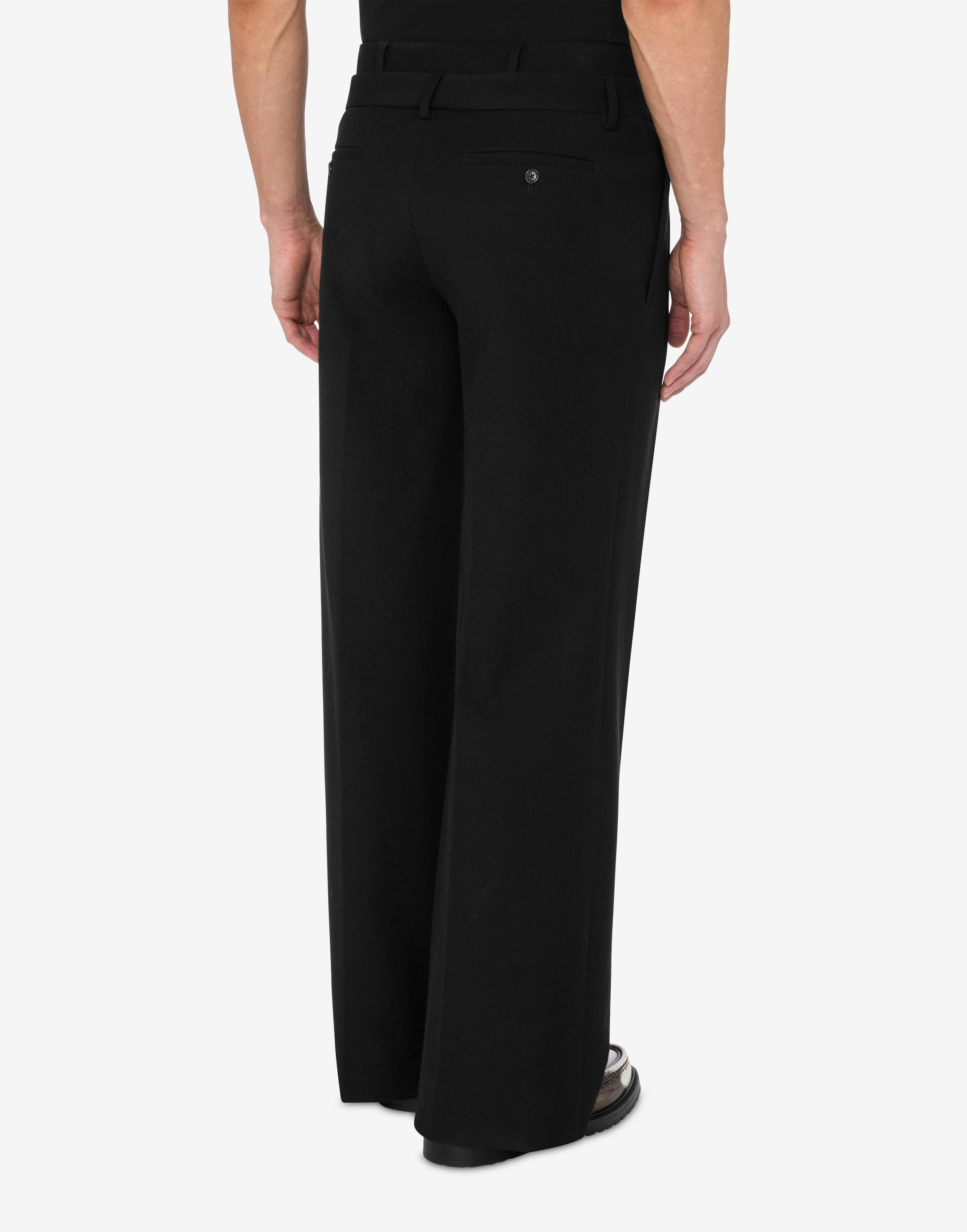 NYLON-COTTON STRETCH GABARDINE TROUSERS - 3