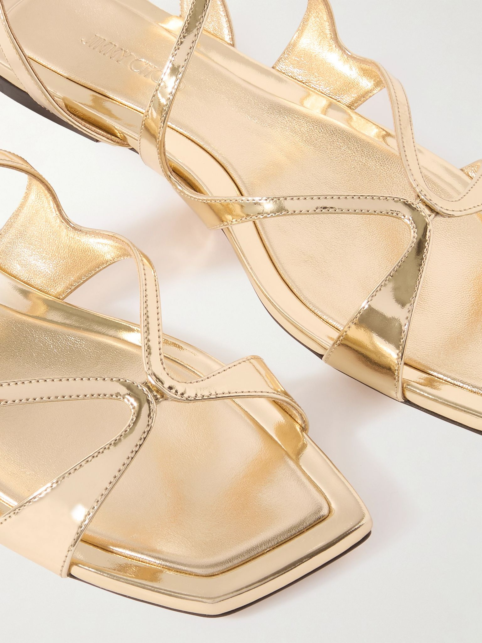 Ayla metallic leather sandals Gold - 4
